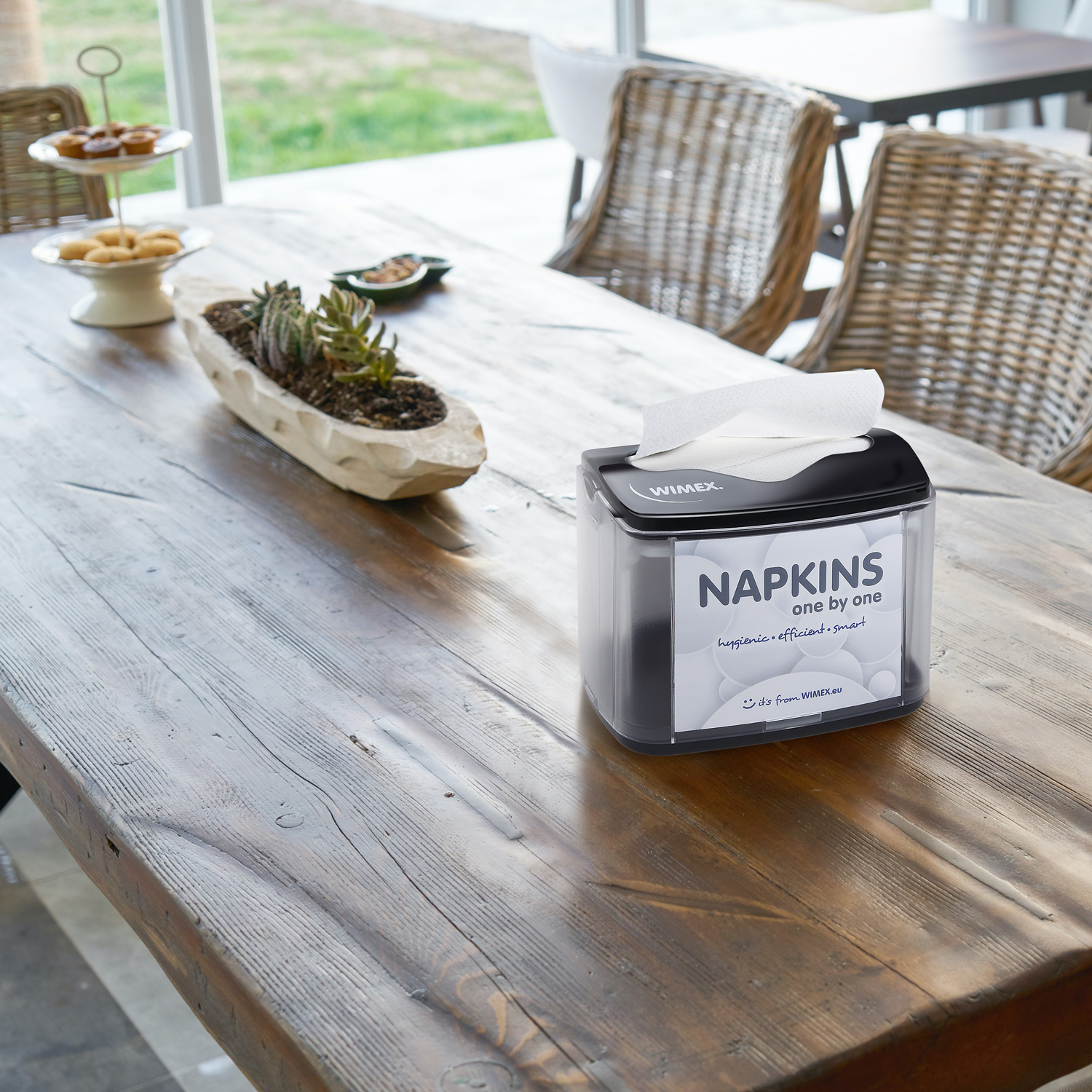 Tischspender für Servietten (ABS) schwarz - 1 Stück