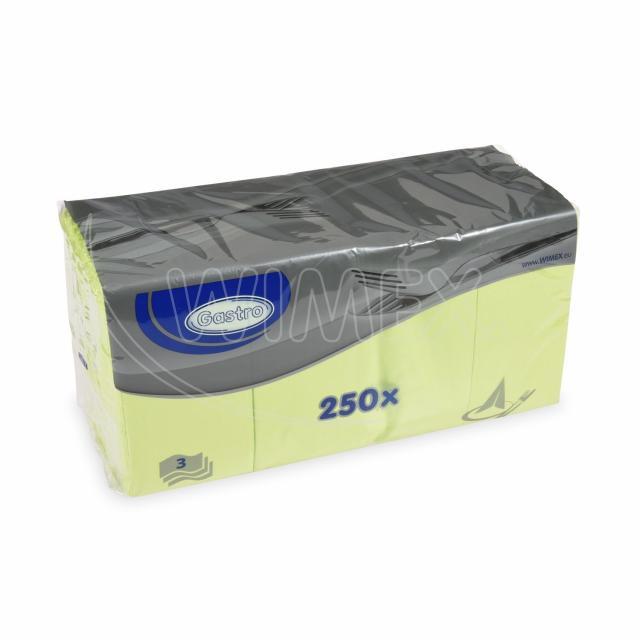 Serviette 1,8 Falz 3-lagig gelbgrün 33 x 33 cm - 250 Stück