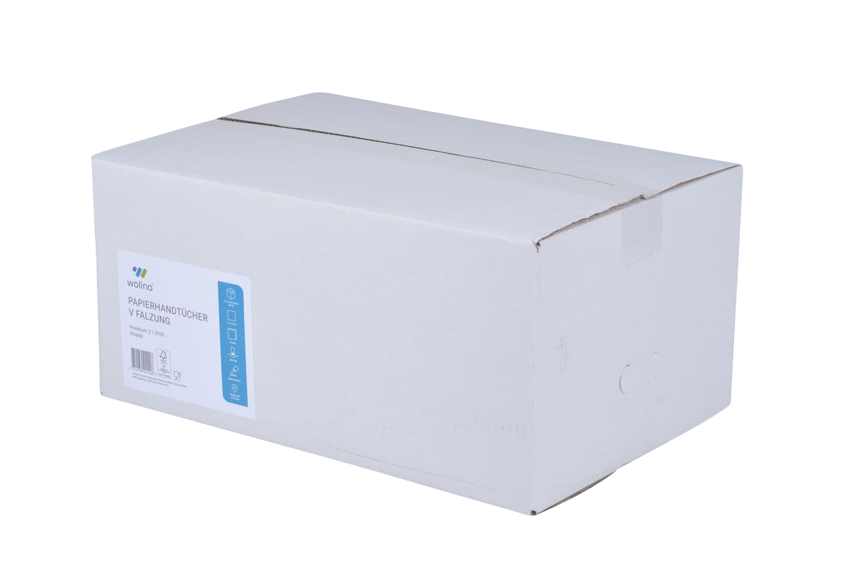 wolino® Papierhandtücher V-Falz Premium 2-lagig 25x21 cm