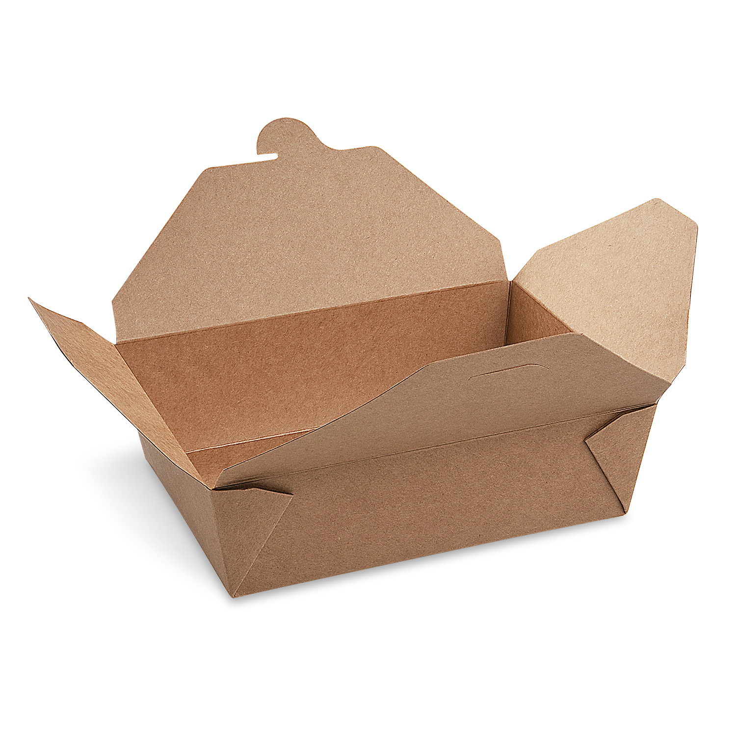 Food box (PAP-FSC Mix,PET) fettdicht kraft L 195 x 140 x 65 mm 1800ml - 50 Stück