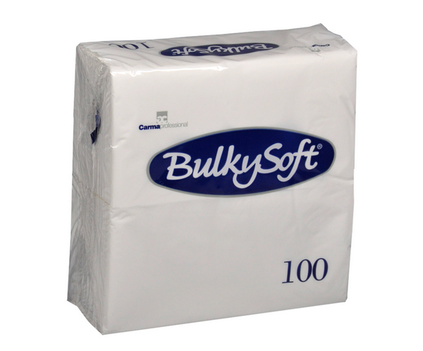 Servietten Bulkysoft 2-lagig, 1/8 Falz weiss 40x40cm Kopffalz-2000 Stück