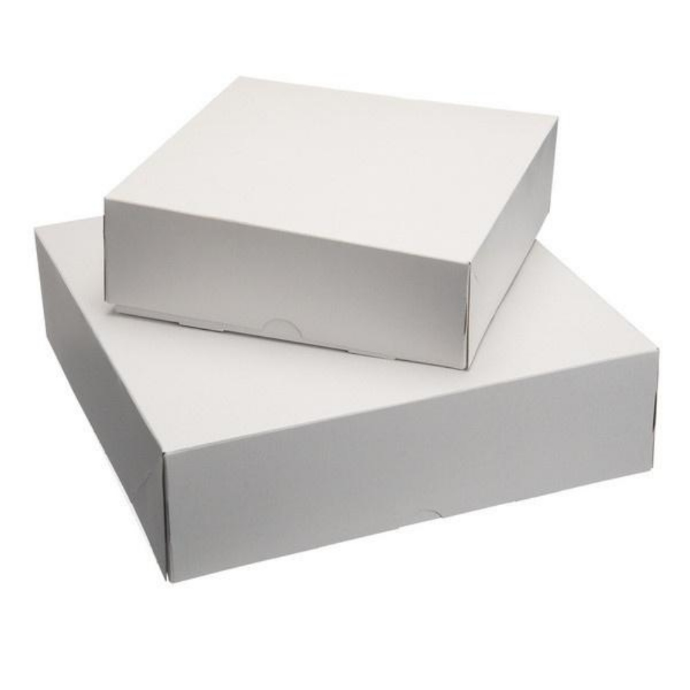 Tortenschachtel Karton, weiss, 26 × 26 × 5 cm 50 Stück