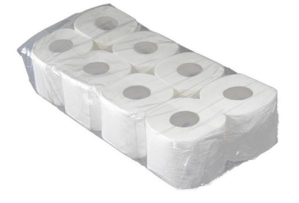 Toilettenpapier Kleinrollen Zellstoff, 3-lagig, Rolle à 250 Blatt, 9,3 × 11 cm, weiss, 72 Rollen