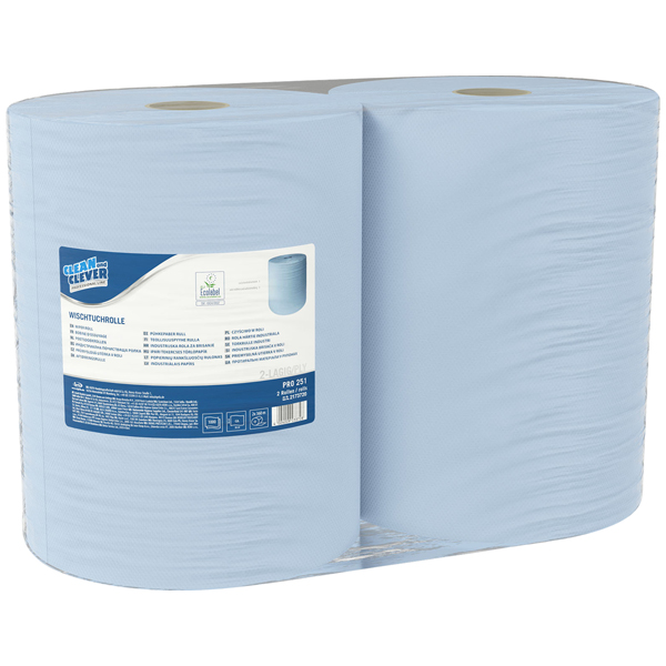 Clean & Clever Putztuchrolle Pro 251 2-lagig 1000 Blatt 38cm