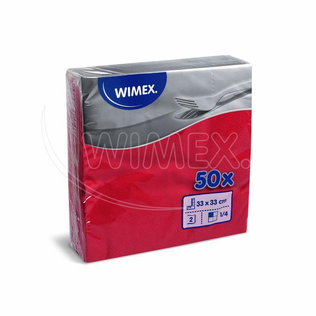 Serviette 2-lagig rot 33 x 33 cm - 50 Stück