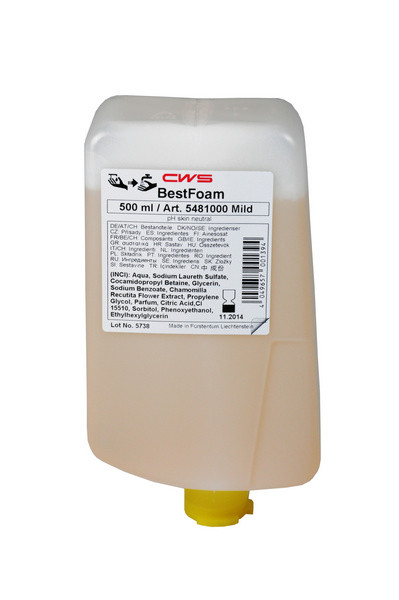 CWS Schaumseife Best Foam Mild 500 ml Karton à 12 Kartuschen