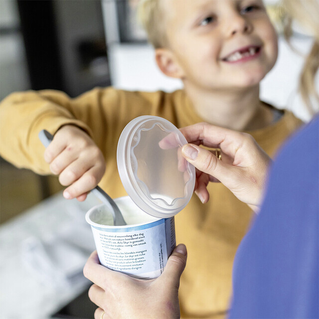 Frischedeckel koziol FRESH 3er-Set, Farbe transparent coral/deep blue/soft grey