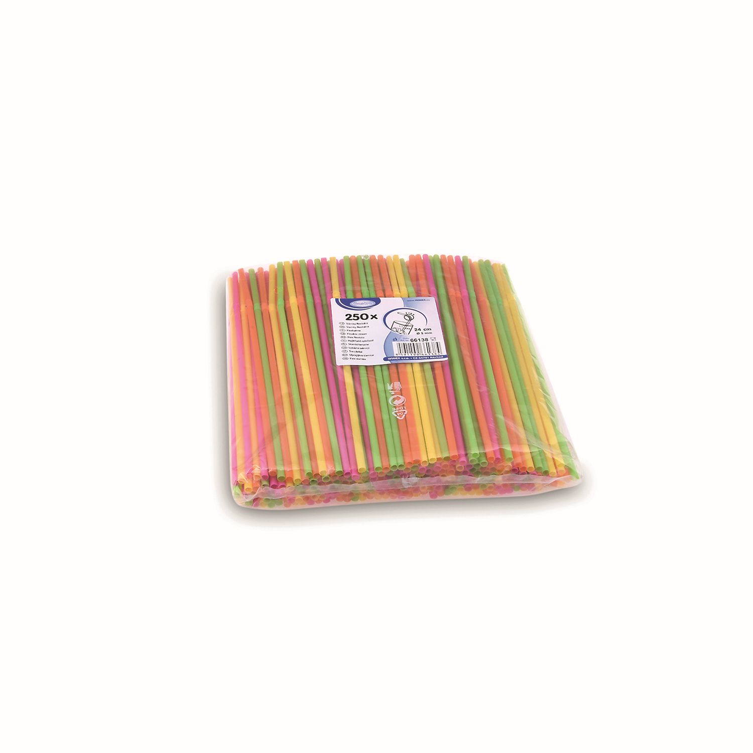 250 Flexhalme neon (fluor) 24 cm,  5 mm