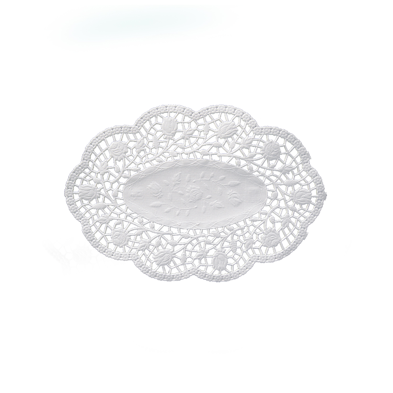 Mokkadeckchen (PAP) oval weiß 22 x 15 cm - 500 Stück