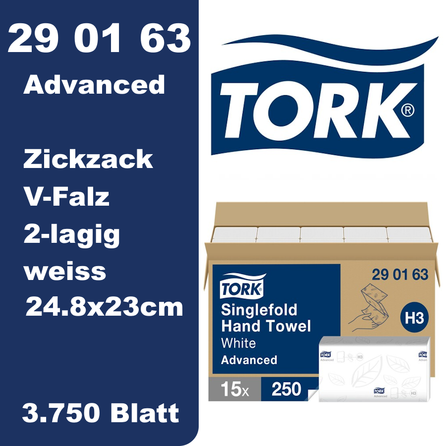TORK-290163 Zickzack Handtücher Advanced - H3