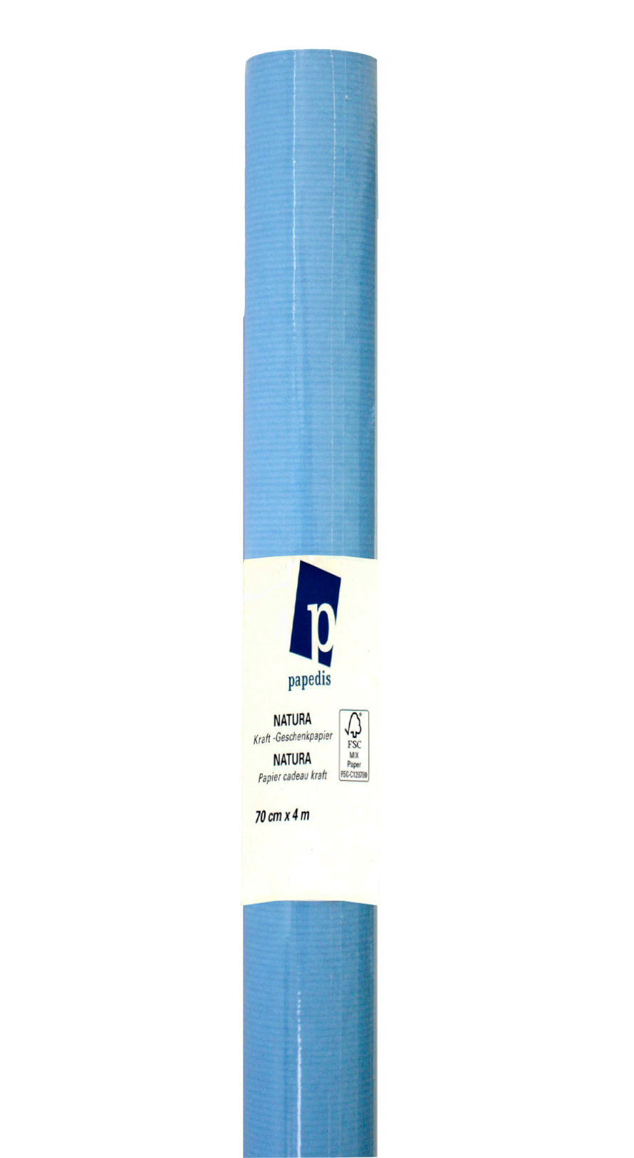 Kraft-Geschenkpapier 70cmx4m hellblau NEUTRAL 445261