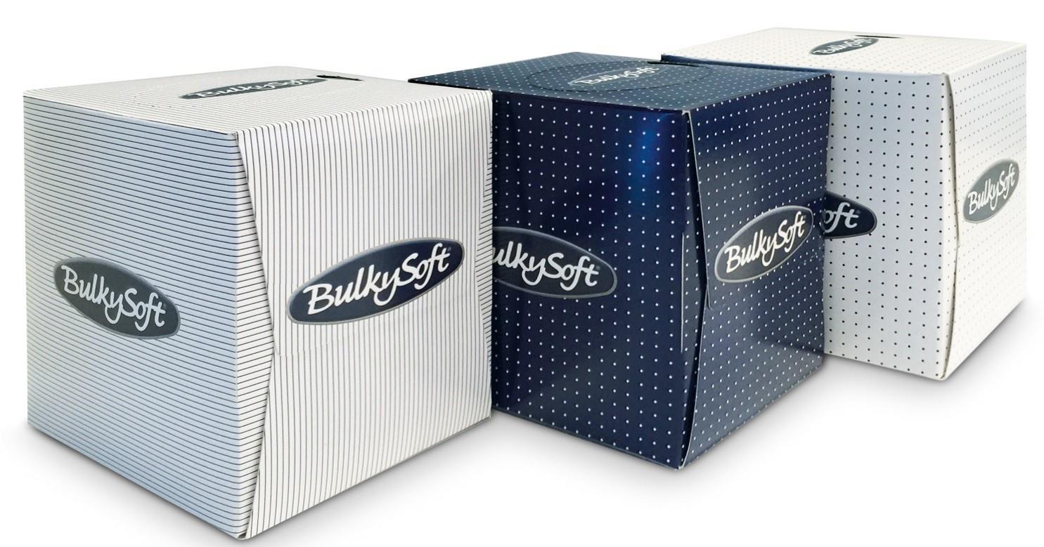 BulkySoft Kosmetiktuchbox-Würfel 90 Tücher 2-lagig