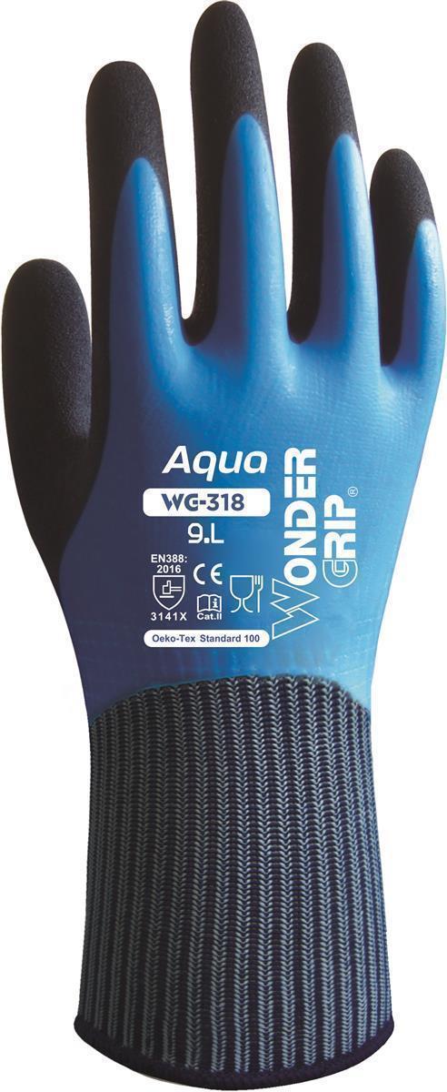 WonderGrip 318 Aqua blau - 1 Paar XXL (11)