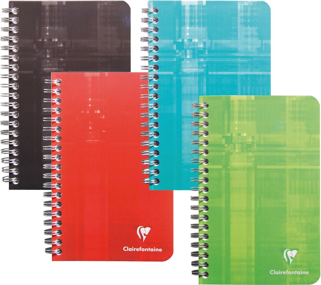 Spiralheft ass. 11x17cm 5mm 50 Blatt CLAIREFON 68682