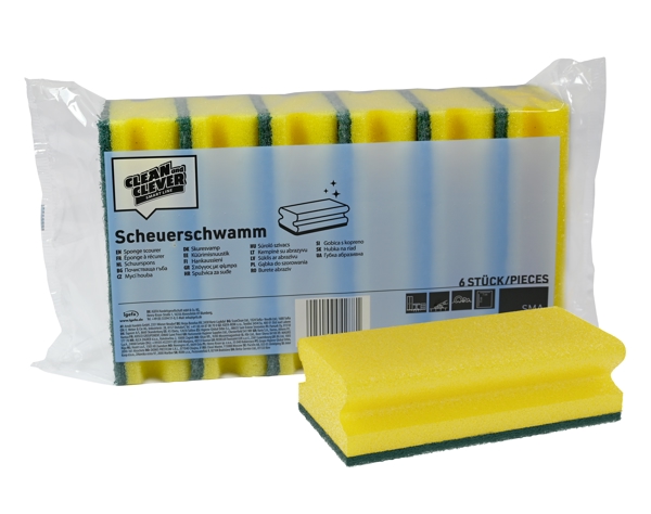 CLEAN and CLEVER Scheuerschwamm SMA 60 6 Stück