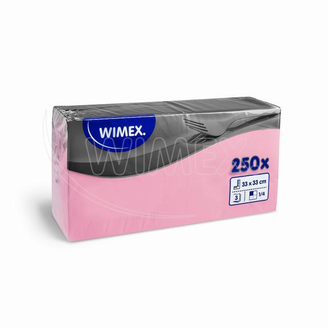 Serviette Papier rosa 33 x 33 cm, 3-lagig, Packung mit 250 Stück