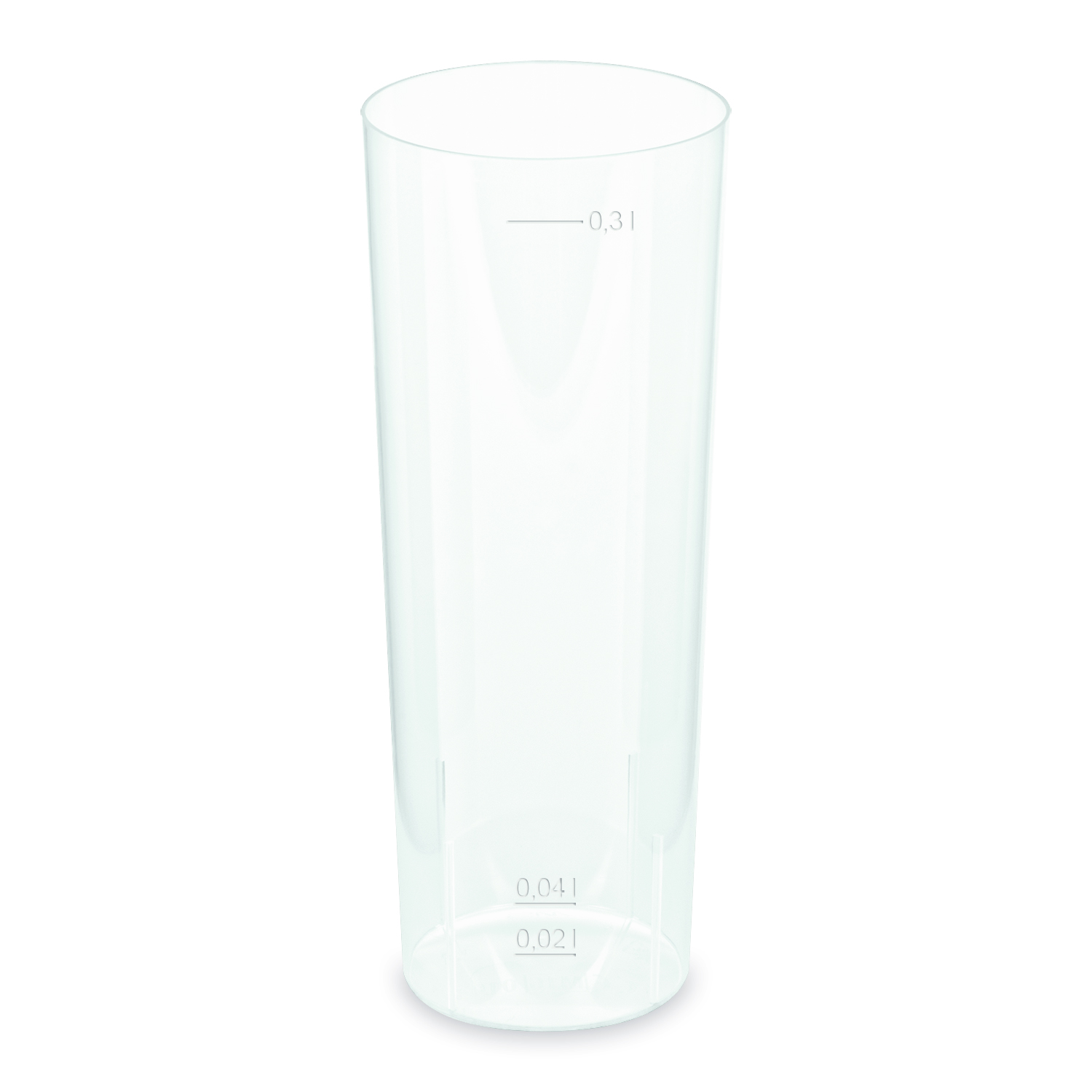 Pfandbecher (PP) Longdrink 59mm 2cl,0,3L - 10 Stück