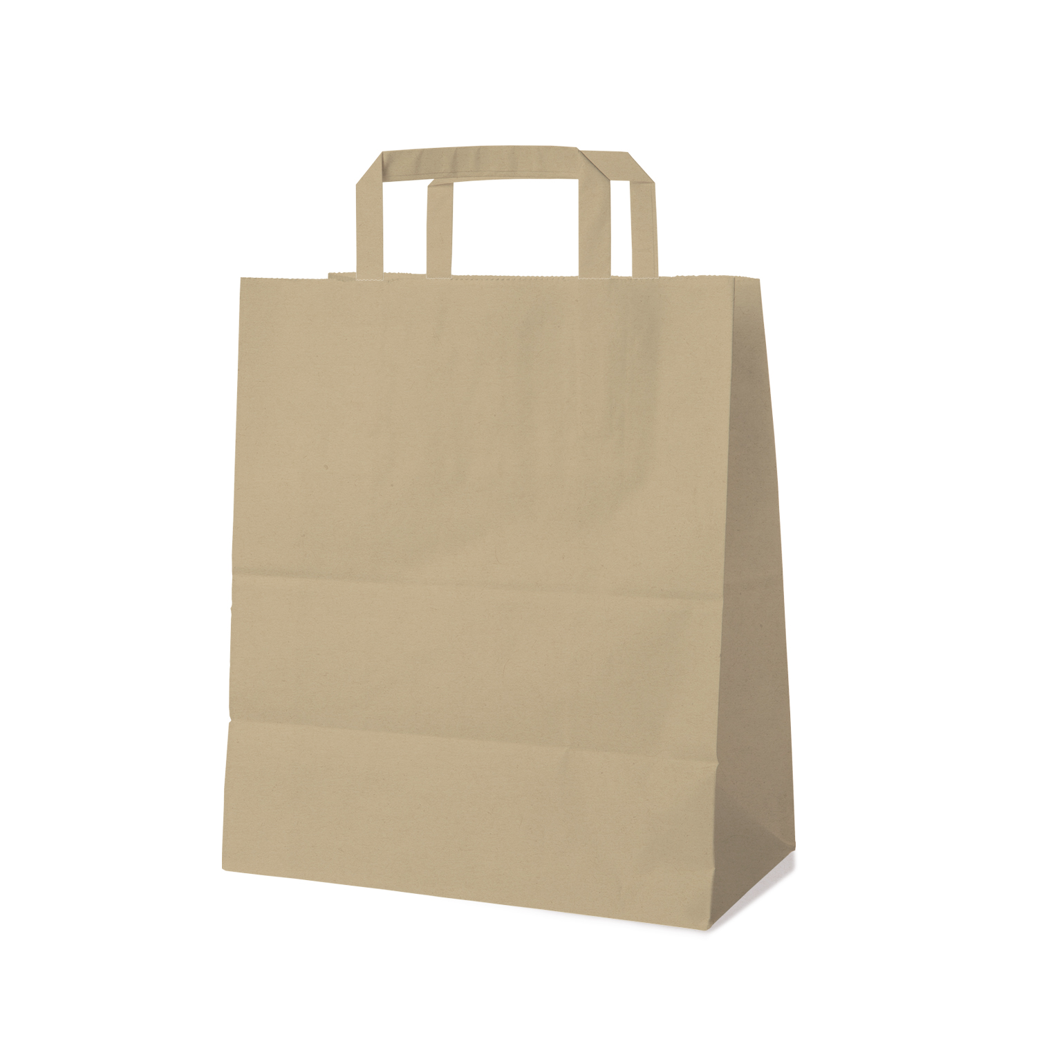 Papiertragetasche braun 26+14 x 32 cm - 250 Stück