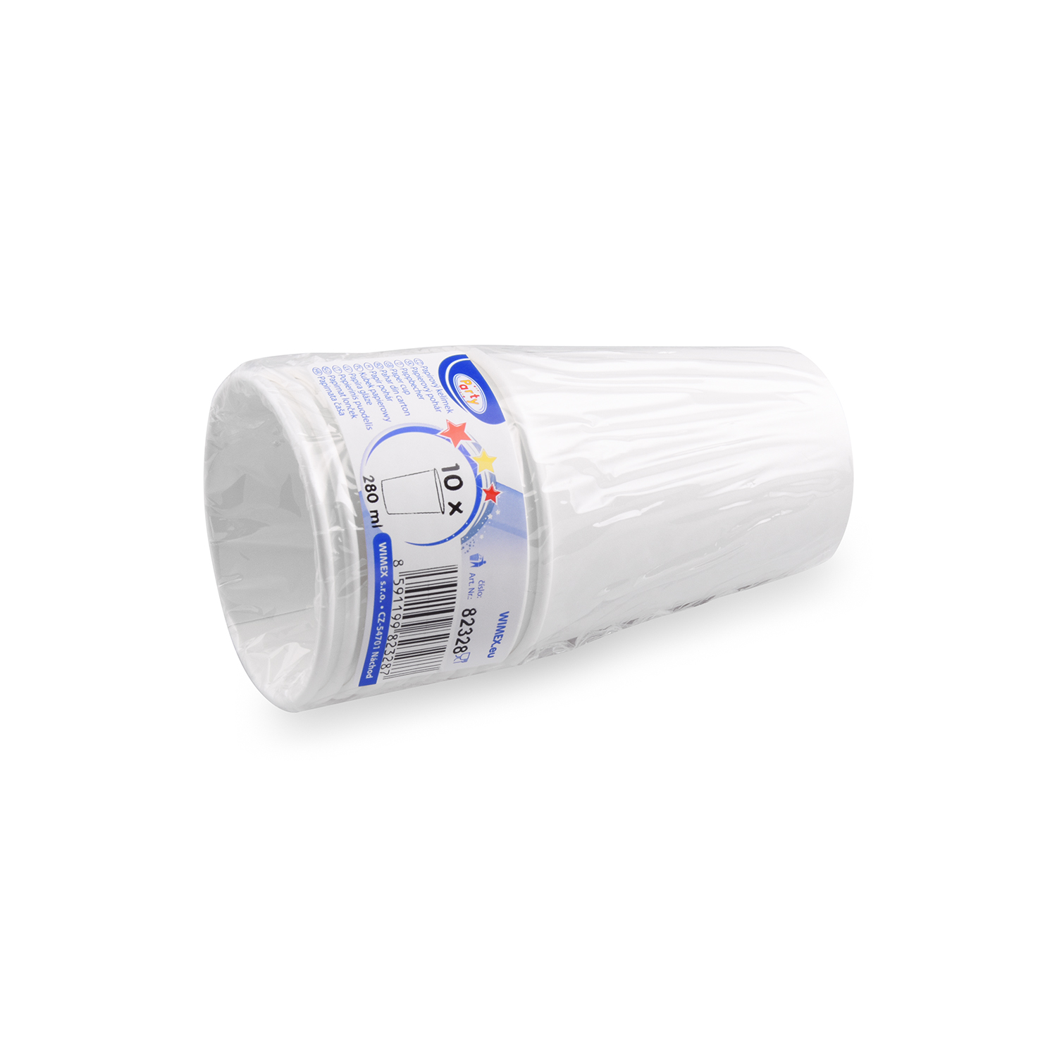 Pappbecher weiß 80mm 280ml M: 0,2L,8oz - 10 Stück