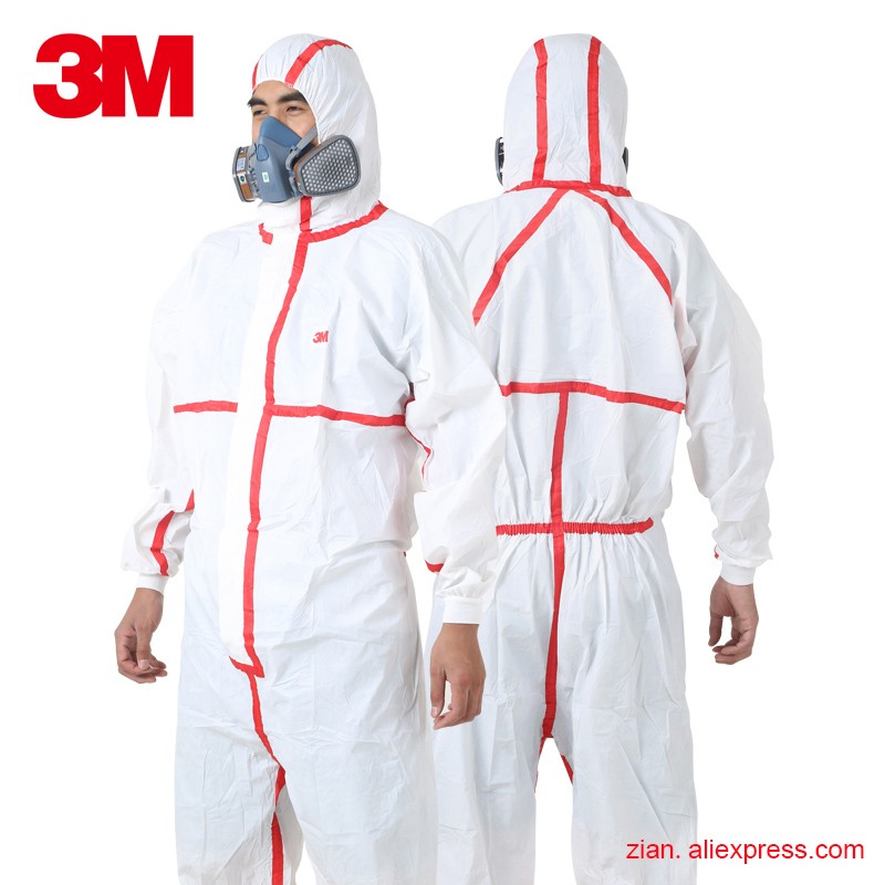 3M ® 4565 Einweg-Schutzanzug mit Kapuze CE Kat III Typ 4,5,6