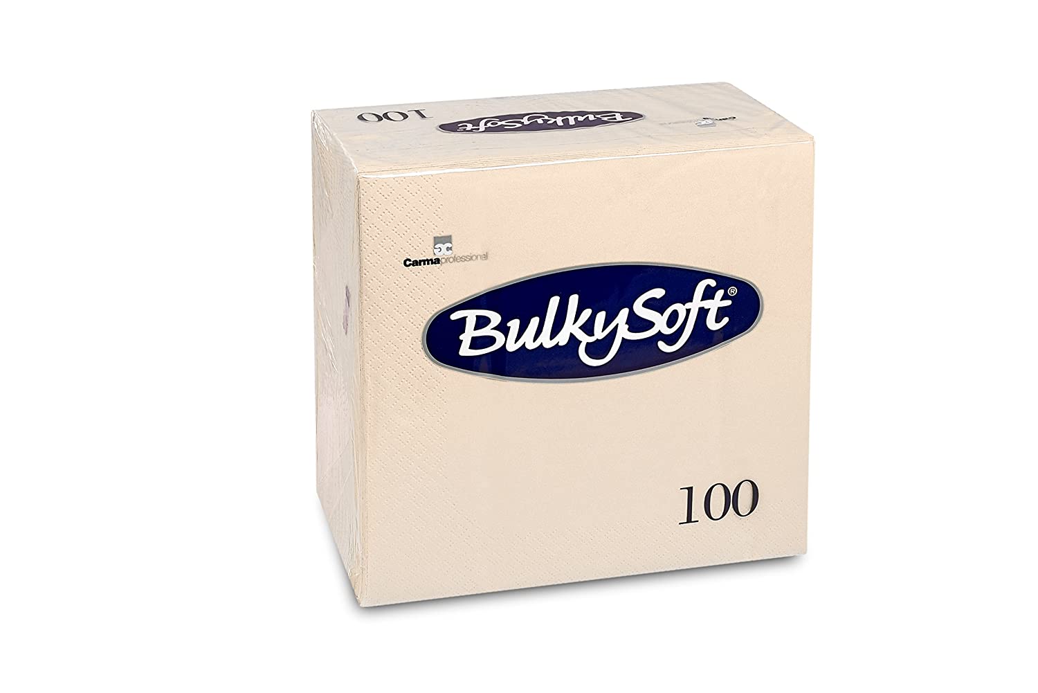 Servietten Bulkysoft, 3-lagig, 1/4 Falz, champagner, 40x40cm - Karton à 10 Pack / Pack à 100 Servietten