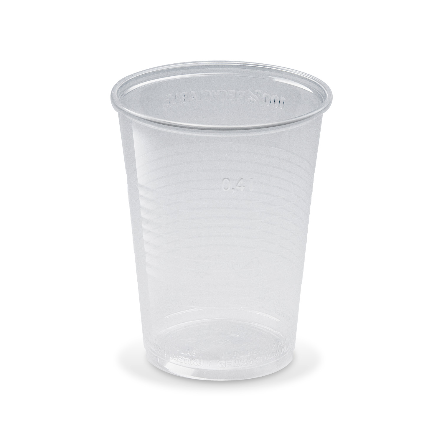 Trinkbecher PP klar Ø 95 mm 0,4 L, Packung mit 50 Stück