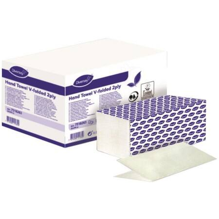 Faltpapier Diversey V-Falz 2-lagig 24x21.5cm- 4000 Blatt