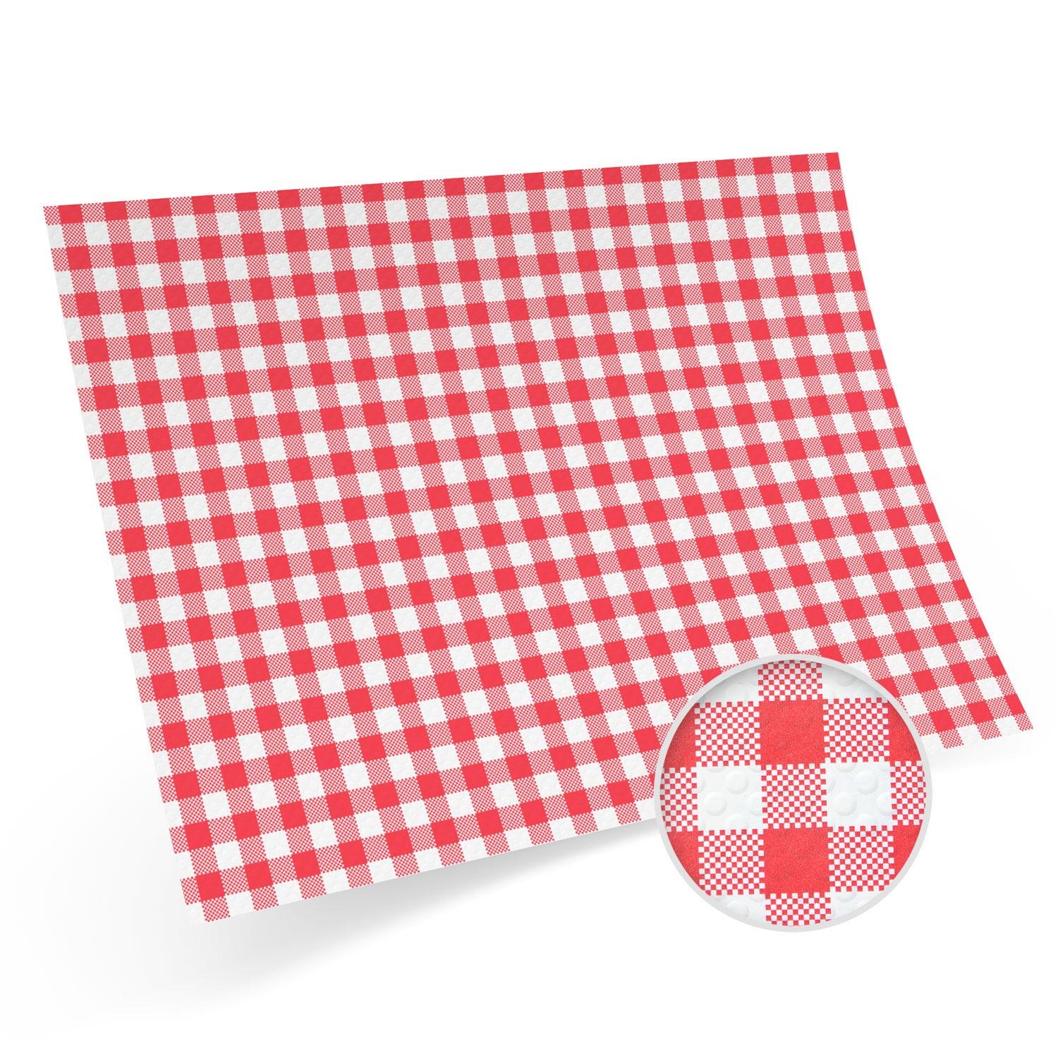 Tischset PAP geprägt Karo rot 40 x 30 cm, Packung mit 200 Stück