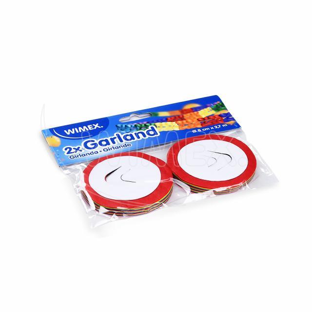Papier-Girlande 8cm x 2,7m - 2 Stück