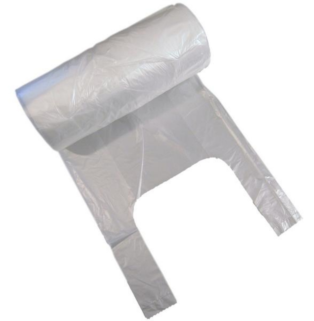 Rollenknotenbeutel 4 kg HD-PE, transparent, 250 Säcke pro Rolle, 22 / 11 × 45 cm, 0,01 mm 12 Rollen