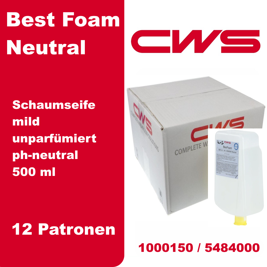 CWS Seifenkonzentrat Best Foam Neutral 500 ml Karton à 12 Kartuschen