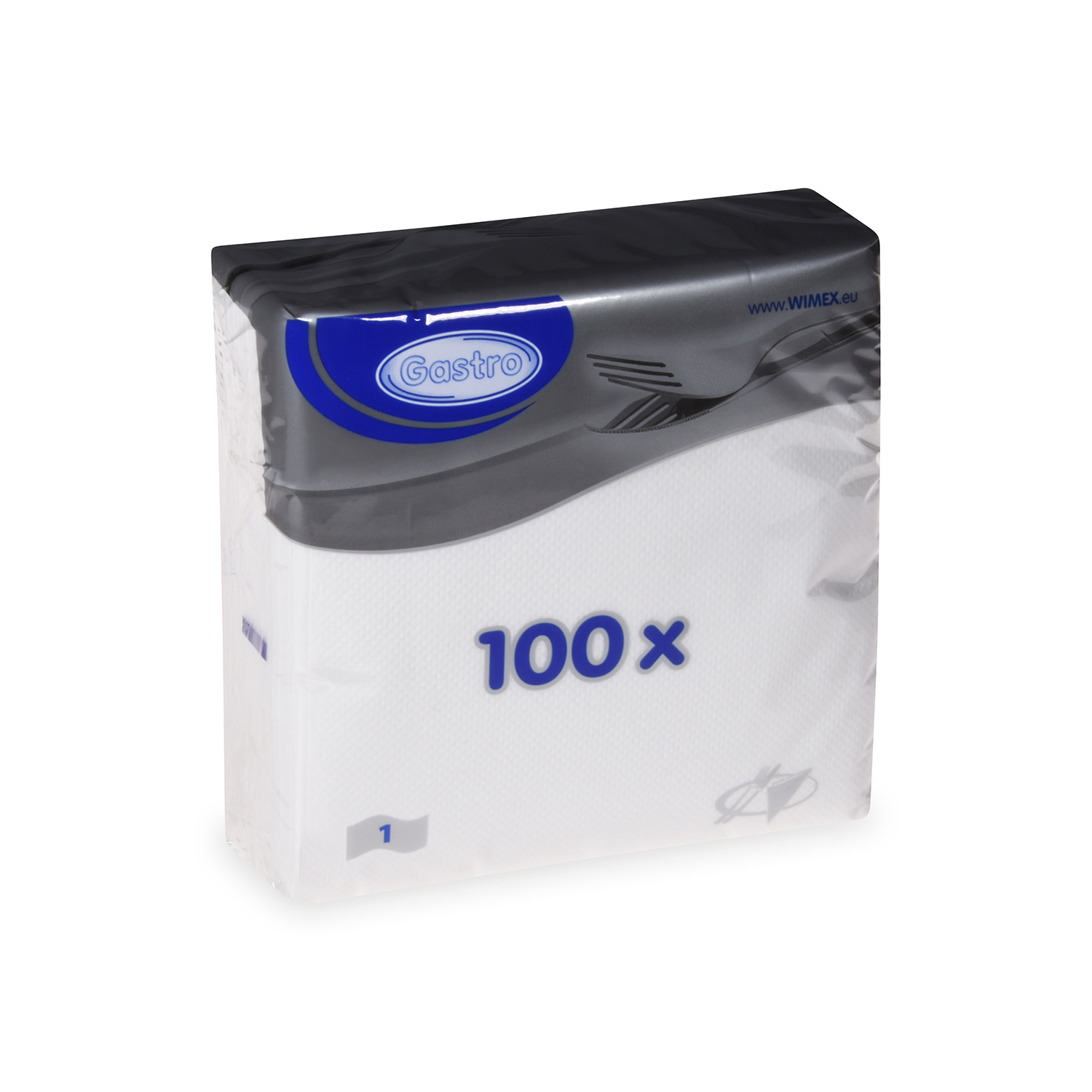 Serviette 1-lagig weiß 30 x 30 cm - 100 Stück