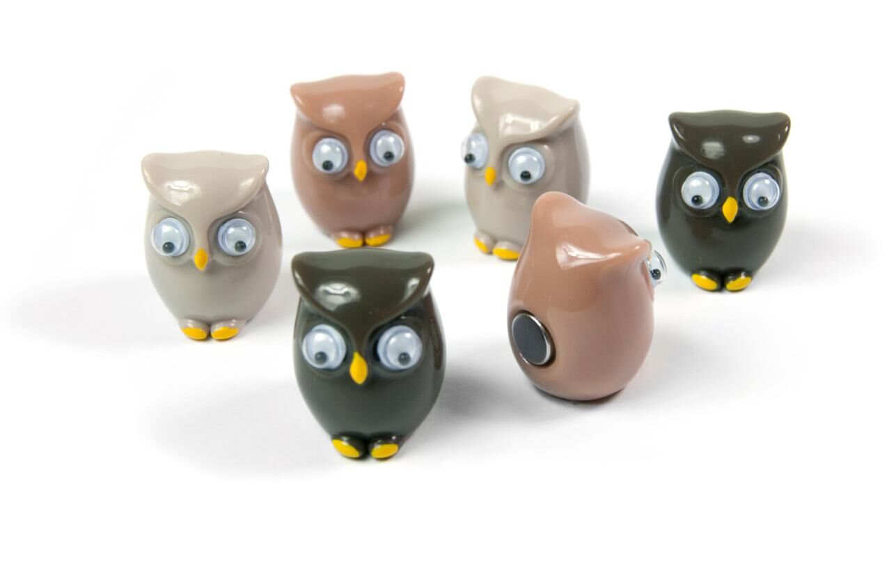Magnete OWL 6er Set assortiert TRENDFORM FW3542