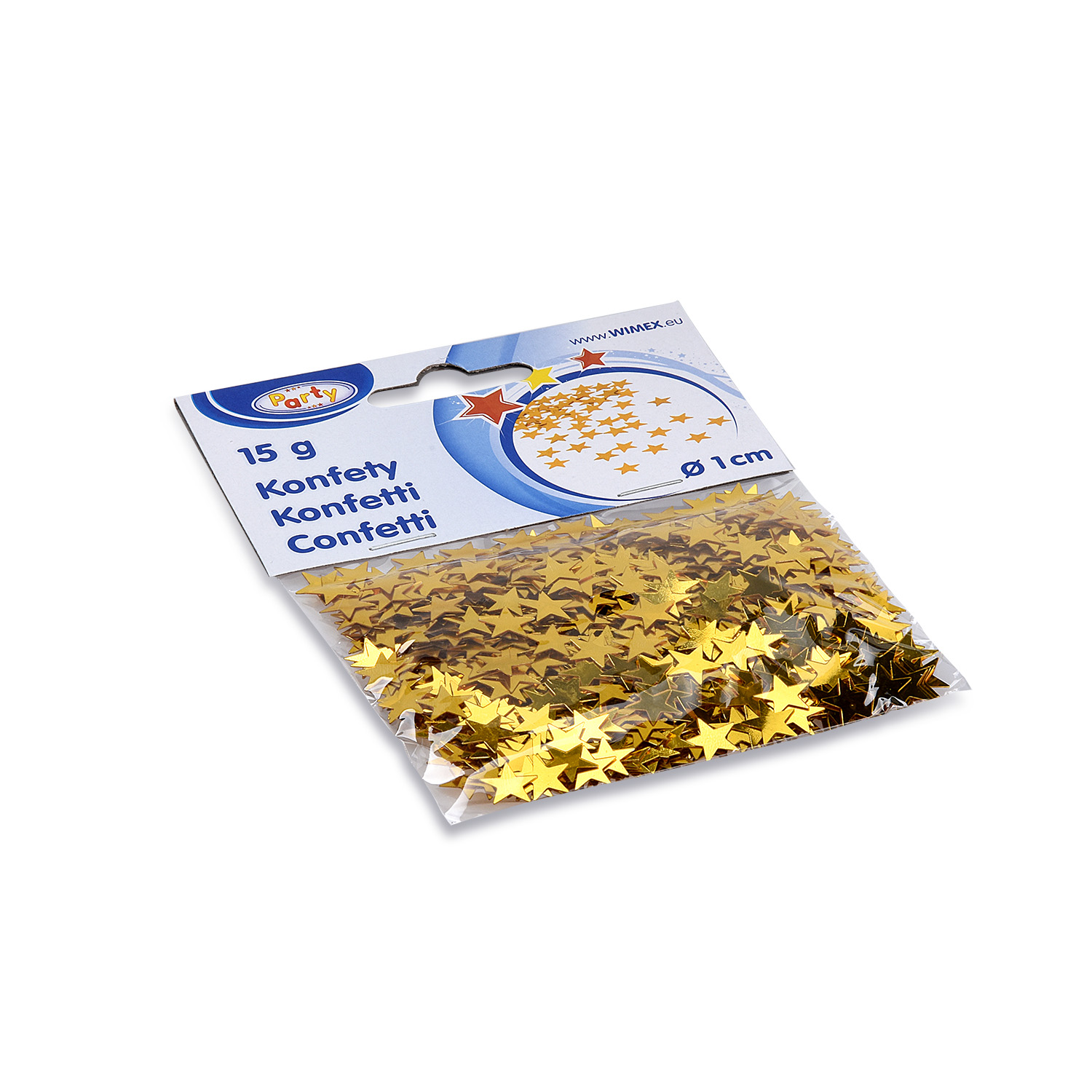 Metallic-Konfetti (PET) Sterne gold 10mm 15g - 1 Stück