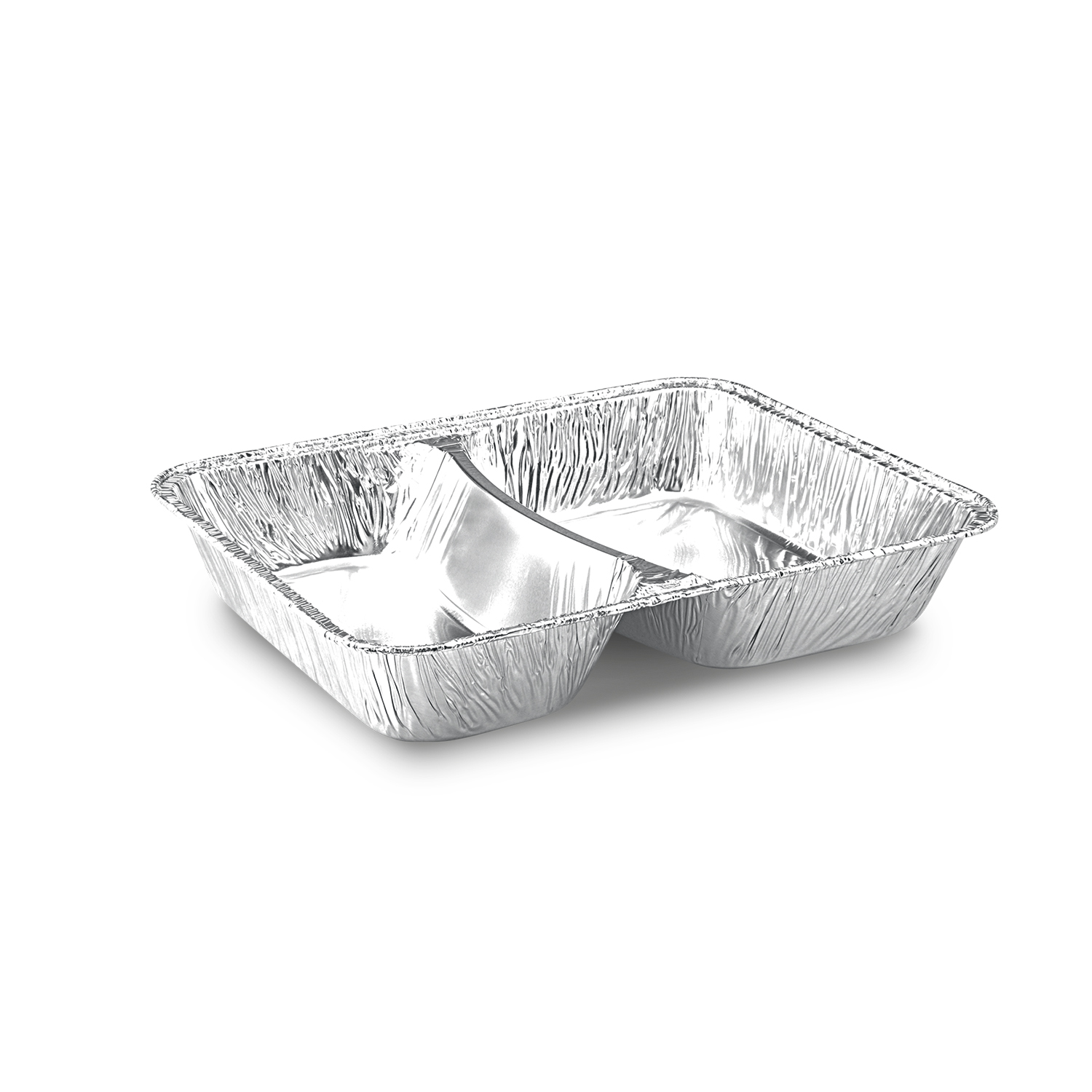 Menü-Schale (ALU) 2-geteilt 227 x 177 x 39 mm 1020ml - 100 Stück