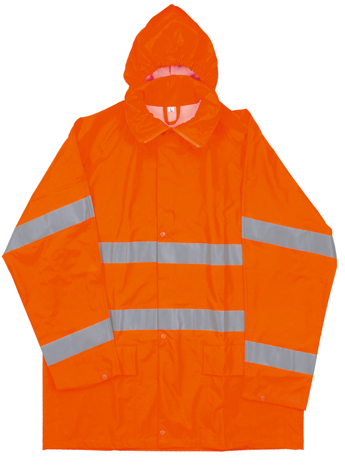 Leichte Regen-Warnschutzjacke RAINFLEX REFLEX, leuchtorange