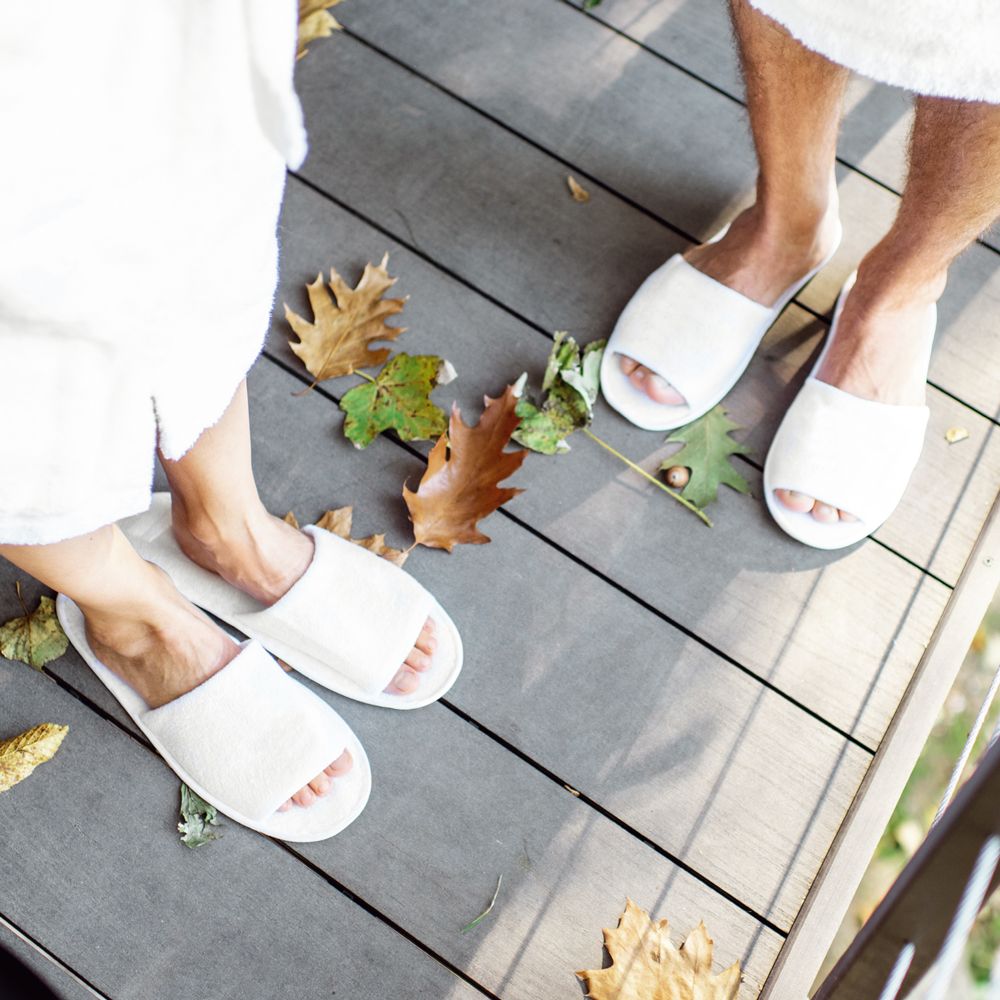 HYGOSTAR Einweg-Slipper SAFETY, offen, weiss - 1 Paar