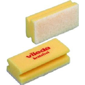 Vileda Pad Schwamm, kratzfrei, "Non-Scratch" Yellow - 1 Pack mit 10 Stück