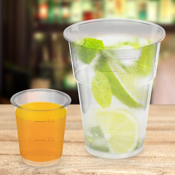 Trinkbecher (PLA) klar 85mm 0,3L - 10 Stück
