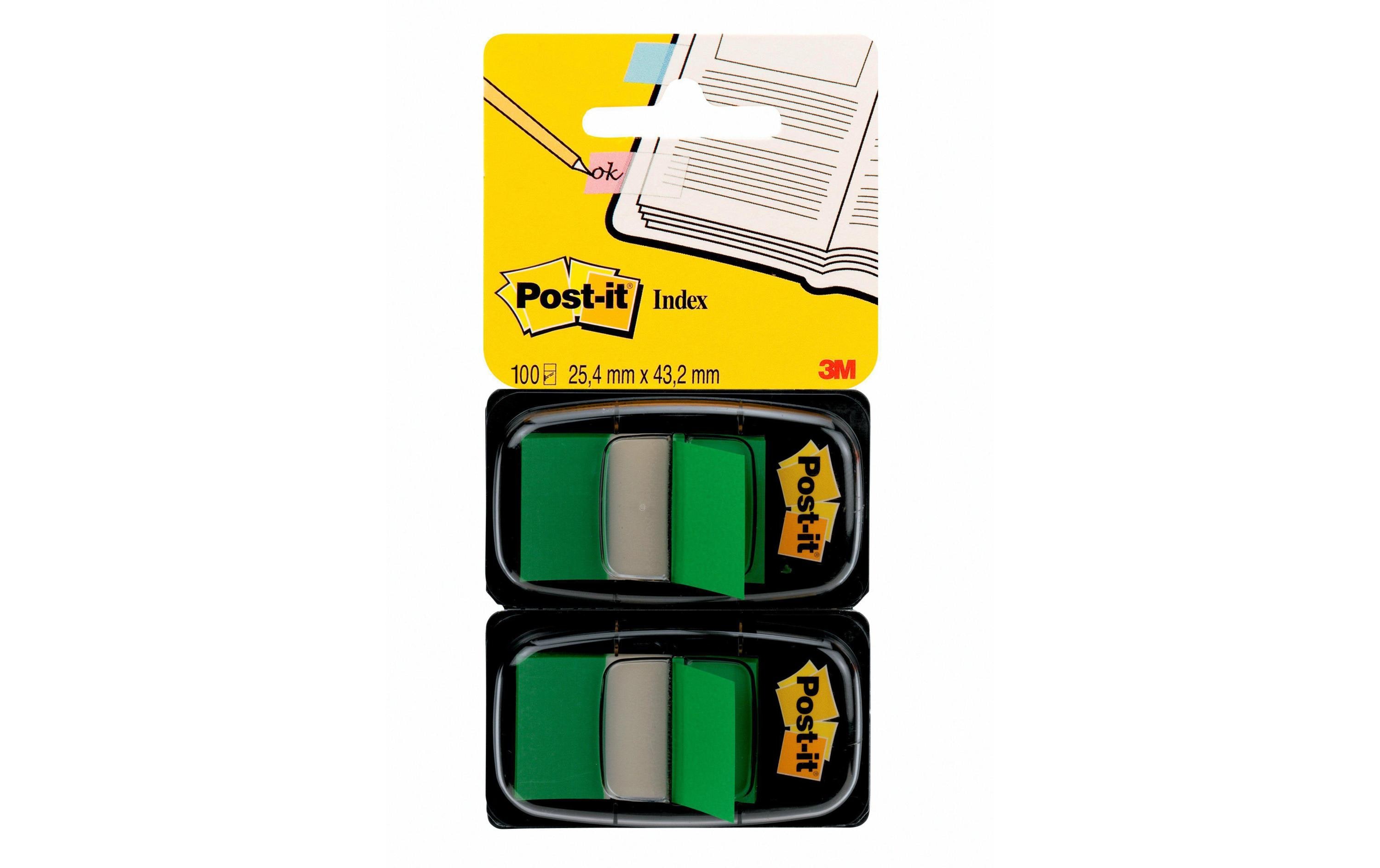 Index 2er Set 25,4x43,2mm grün 2x50 Stück POST-IT 680-G2