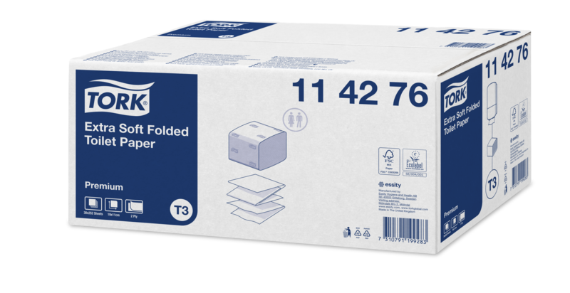 TORK-114276 extra weiches Einzelblatt Toilettenpapier Premium - T3