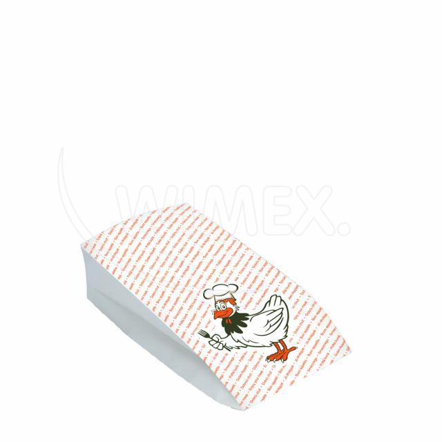 Papierbeutel (PAP,PE) 2-lagig fettdicht 10,5+5,5 x 24 cm 1,2 für Hähnchen - 100 Stück