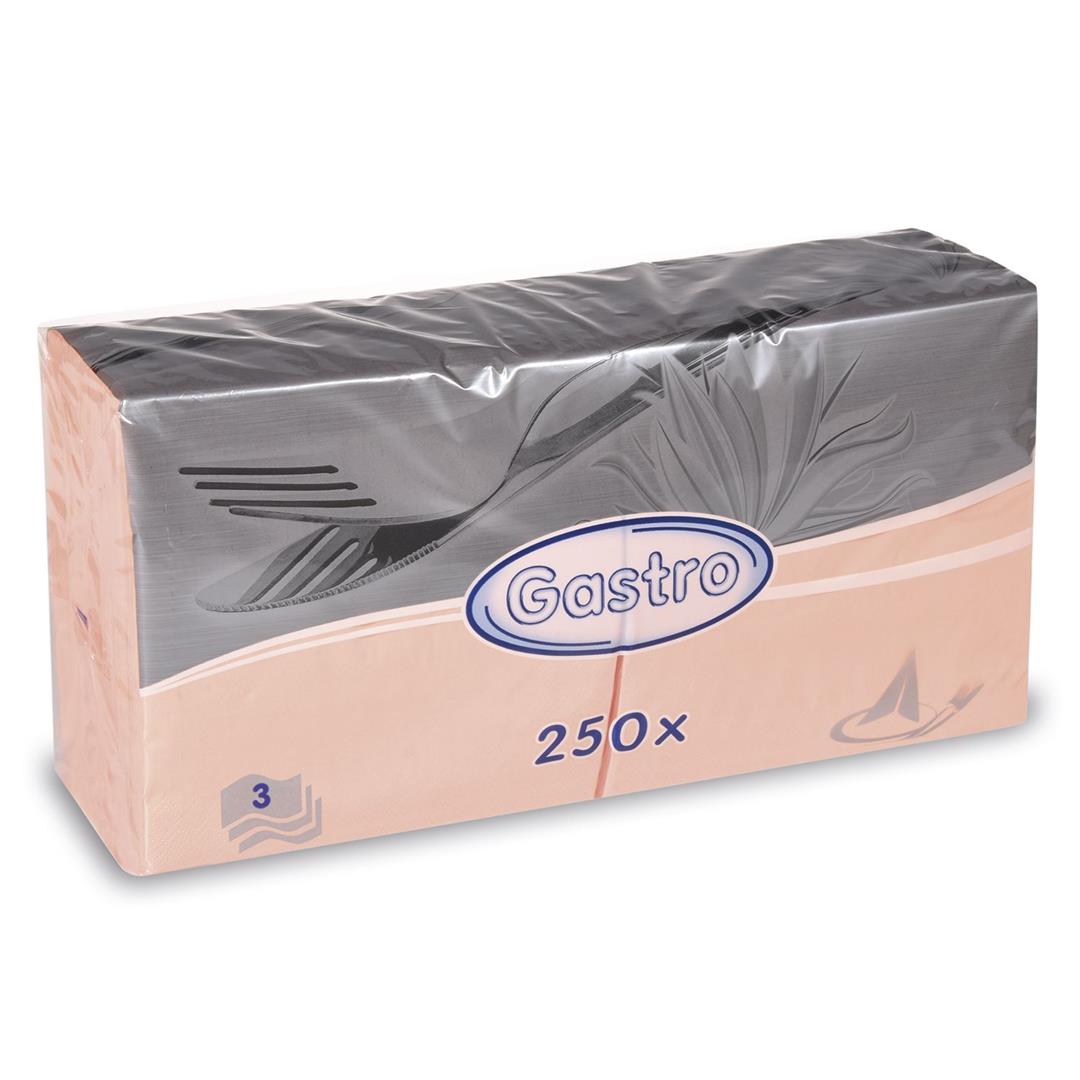 250 Servietten 3-lagig, 40 x 40 cm apricot