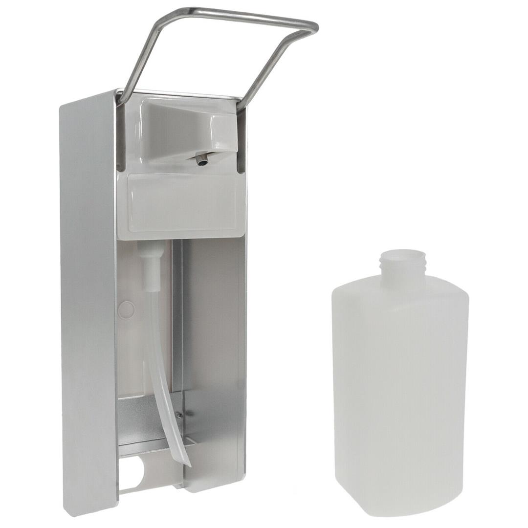 SET ANGEBOT - Aluminium Desinfektionsmittelspender mit Edelstahlpumpe + 12x Händedesinfektion 500ml