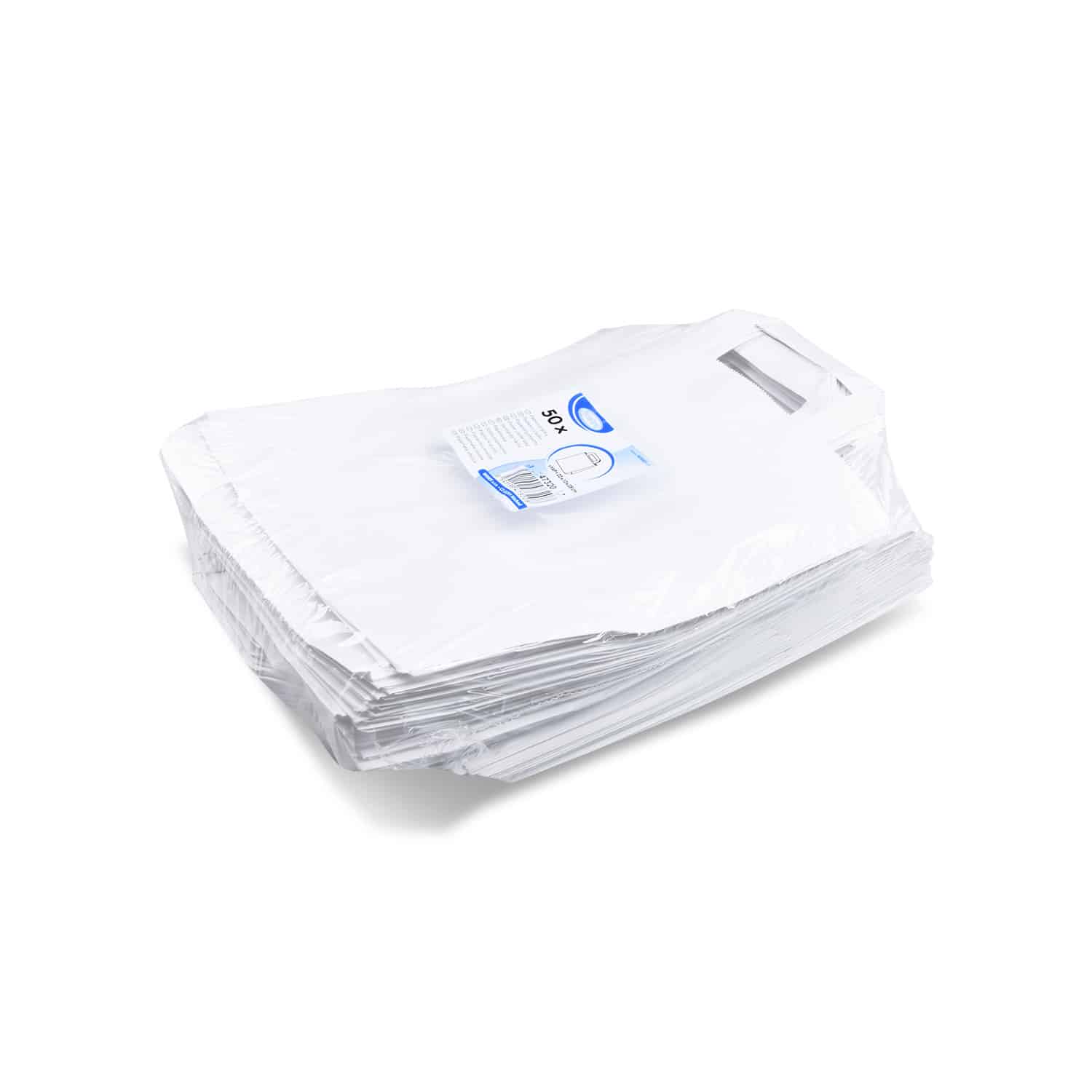 Papiertragetasche weiß 22+10 x 28 cm - 50 Stück