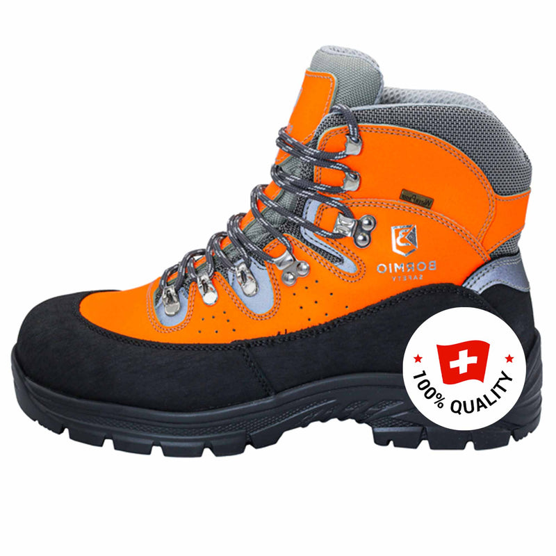 Sicherheitsschnürstiefel BORMIO SAFETY Kamor S7S HighVis orange/schwarz EU47