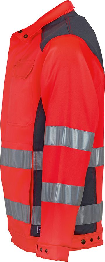 Warnschutz-Bundjacke SICURELAST REFLEX, leuchtrot/grau