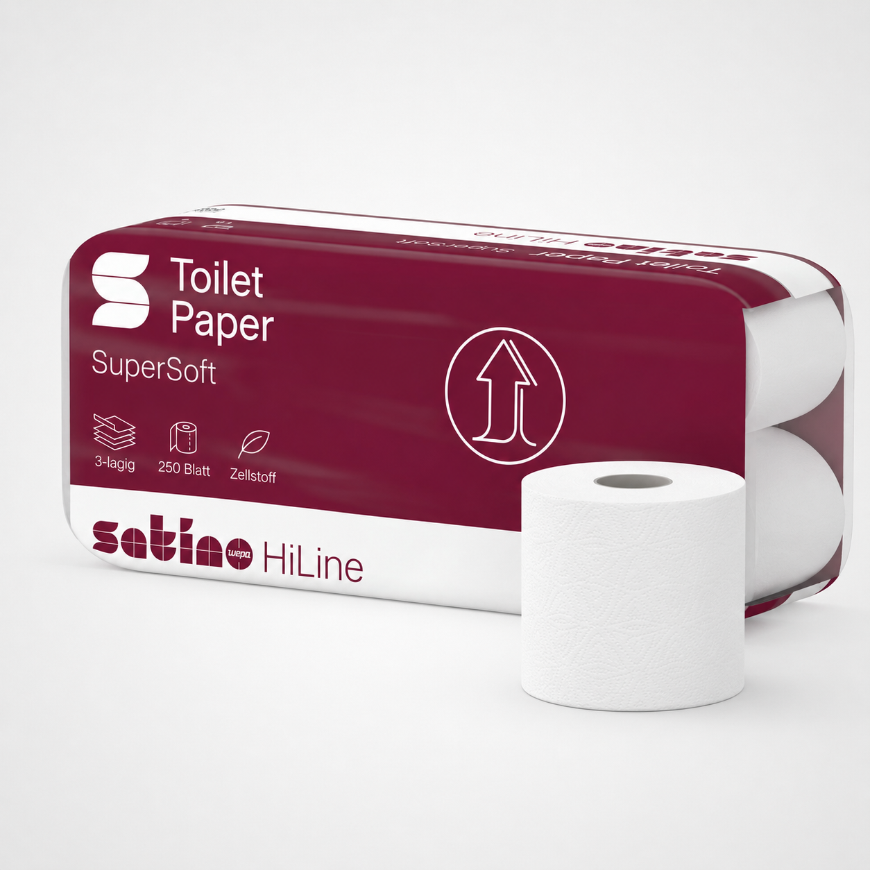 Toilettenpapier Satino Prestige 3-lagig hochweiss Pack