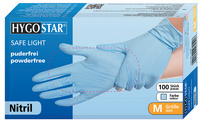 HYGONORM Nitril-Handschuh "SAFE LIGHT", M, blau, puderfrei