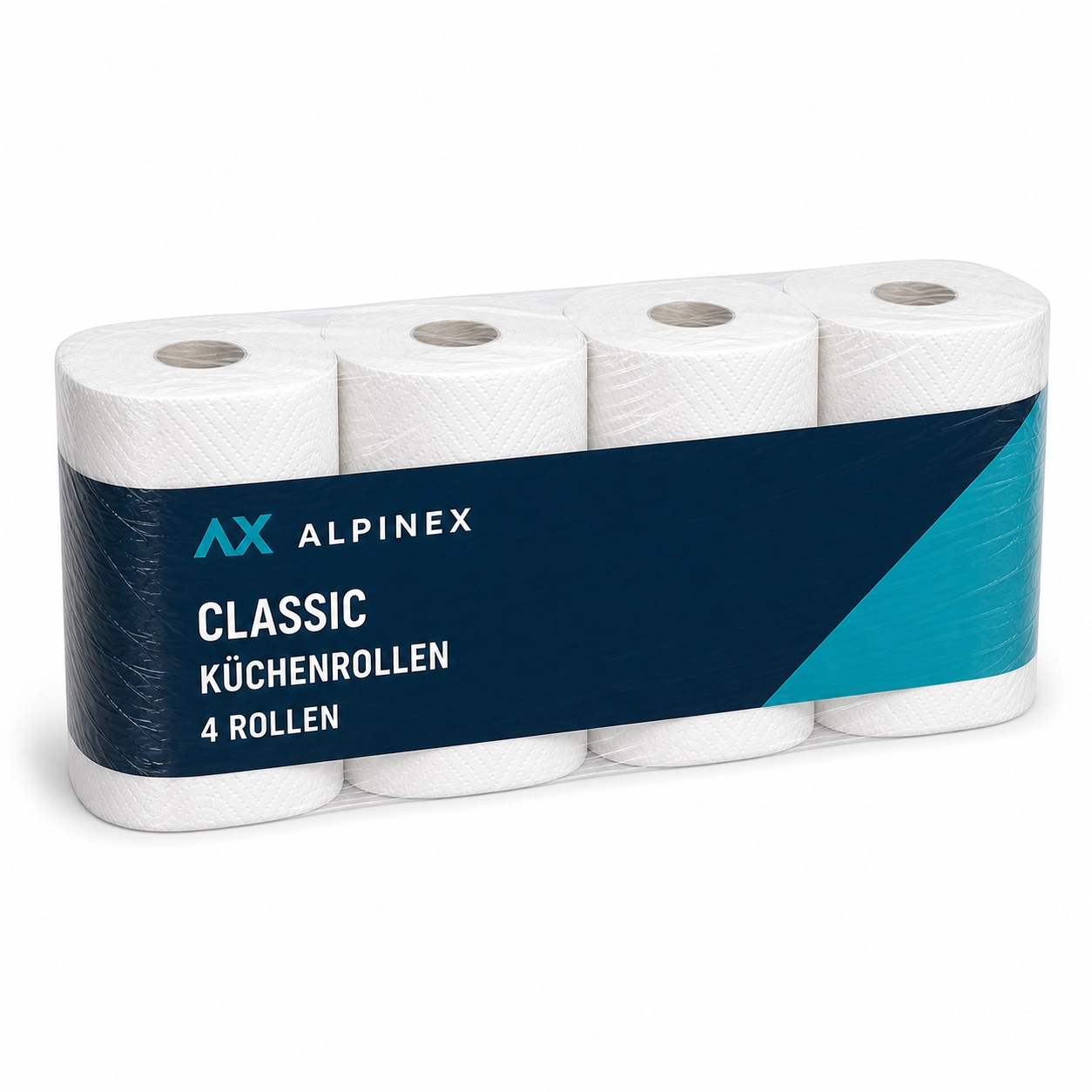 Alpinex Küchenrollen 3-lagig, 50 Blatt – 4 bis 672 Rollen